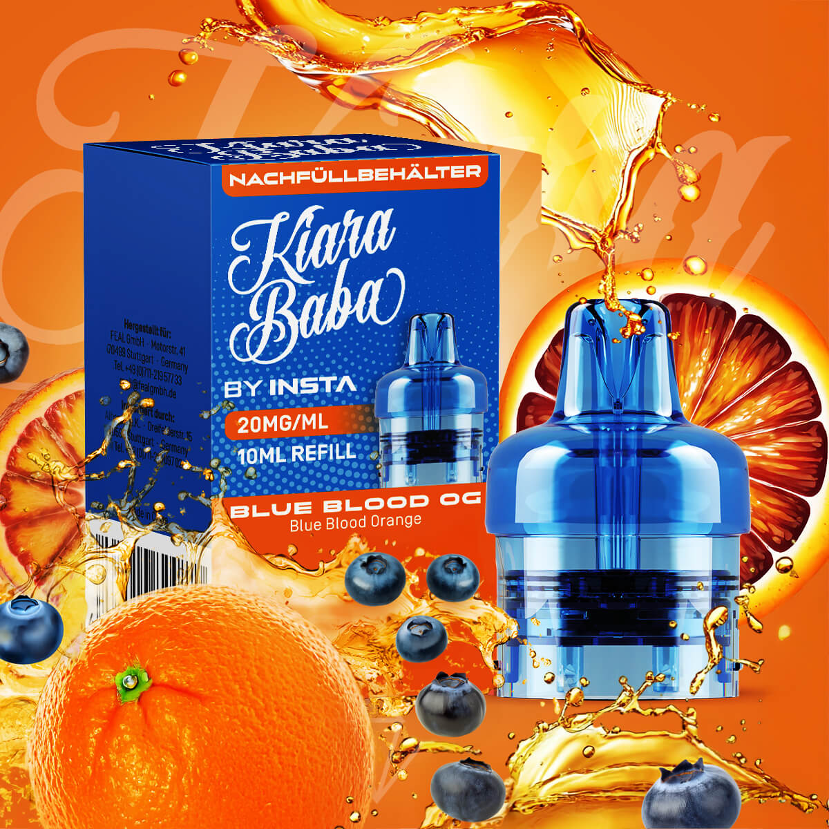 Kiara Baba 10K, Refill Container, Blue Blood OG 10ml 20mg