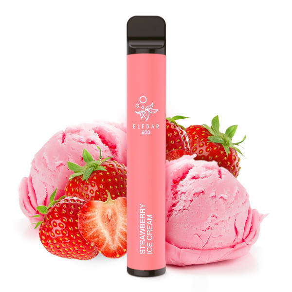 Elfbar 600 Einweg E-Zigarette 2ml - Strawberry Ice Cream 20mg
