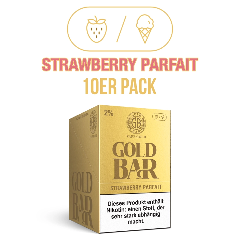 Gold Bar Strawberry Parfait 20mg 2ml (10er VPE)