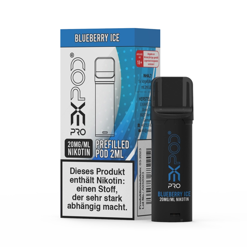 ExVape Prefilled Expod Pro Pod - Blueberry Ice 20mg