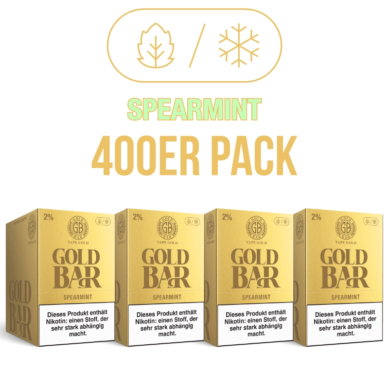 400er VPE - Gold Bar 2ml - Spearmint 20mg