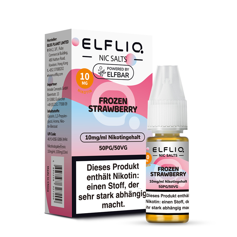 ELFLIQ, Frozen Strawberry Nikotinsalzliquid 10ml 10mg