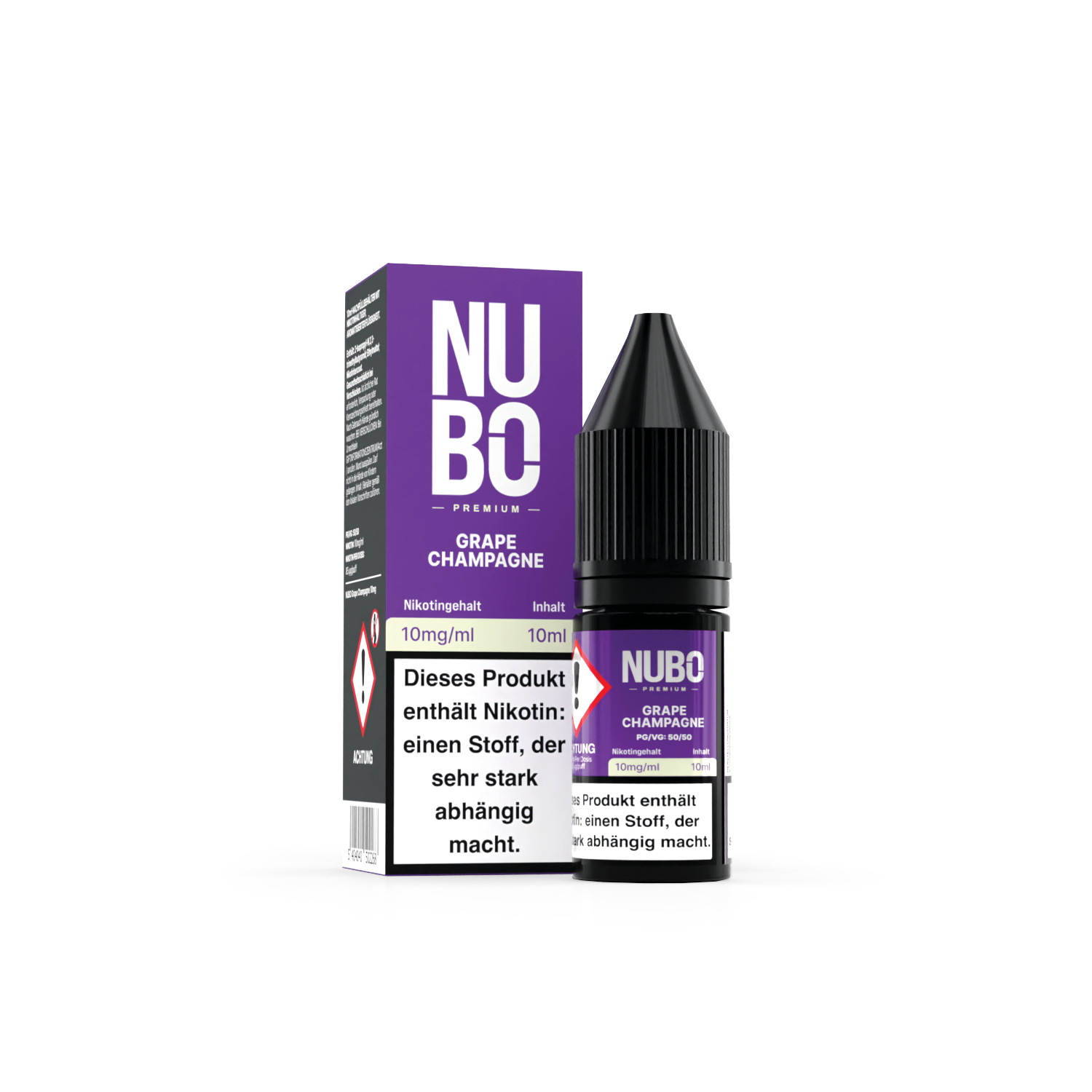 NUBO, Grape Champagne NicSalt 10ml 10mg