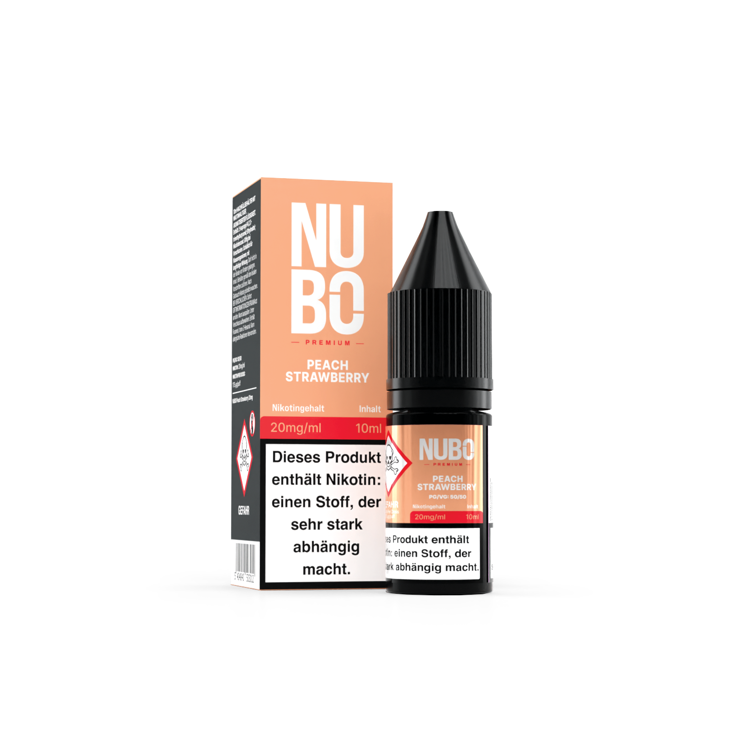 NUBO, Peach Strawberry NicSalt 10ml 20mg