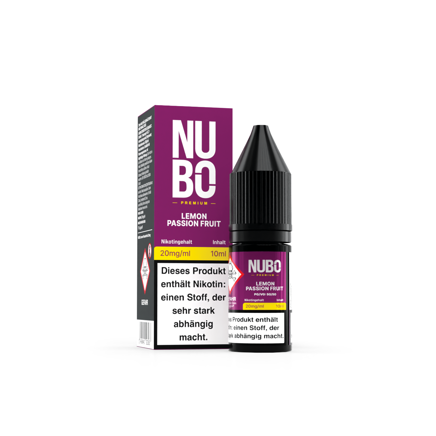 NUBO, Lemon Passionfruit NicSalt 10ml 20mg