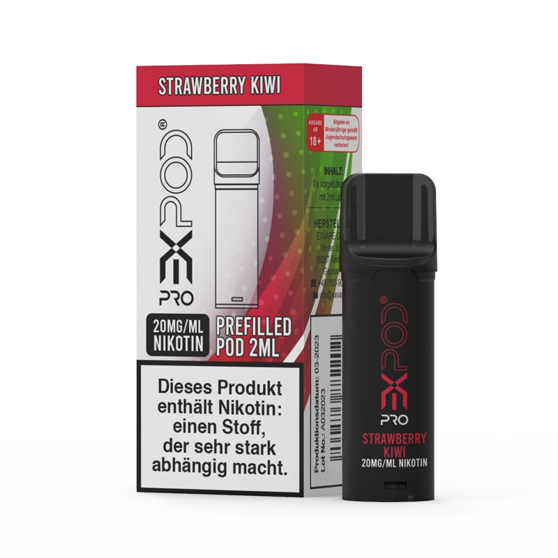ExVape  Prefilled Expod Pro Pod - Strawberry Kiwi 20mg