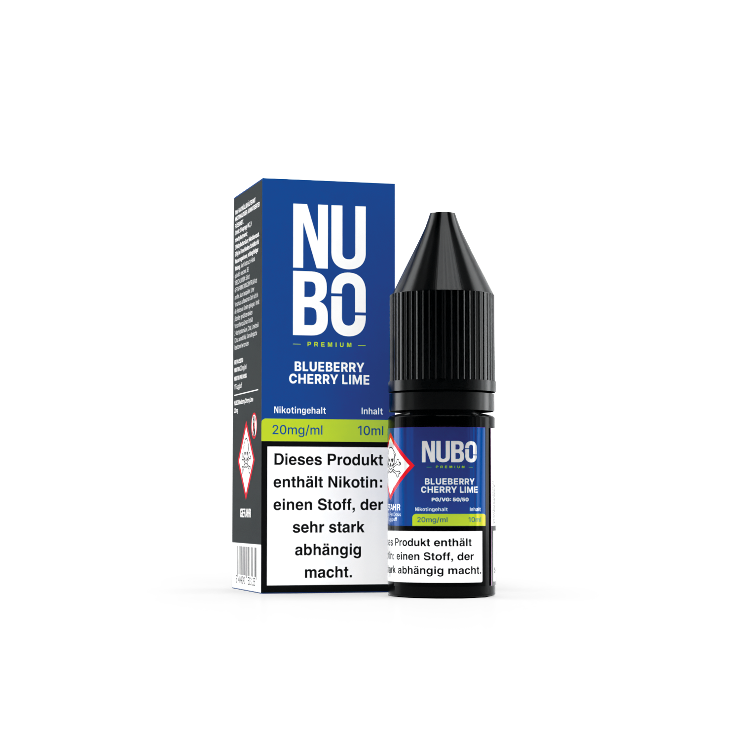 NUBO, Blueberry Cherry Lime NicSalt 10ml 20mg