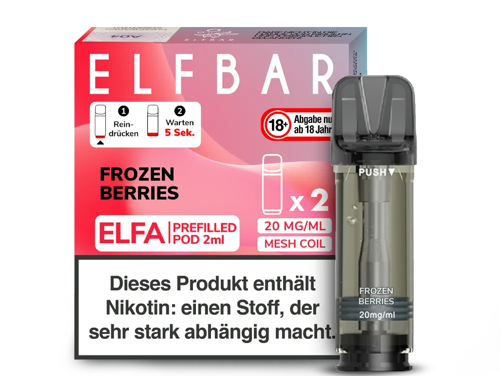 Elfbar, ELFA CP Prefilled Pod, Frozen Berries 20mg