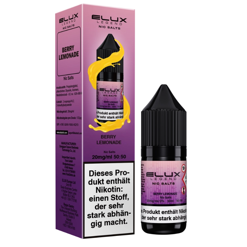 Elux Nic Salts 10ml - Berry Lemonade 10mg