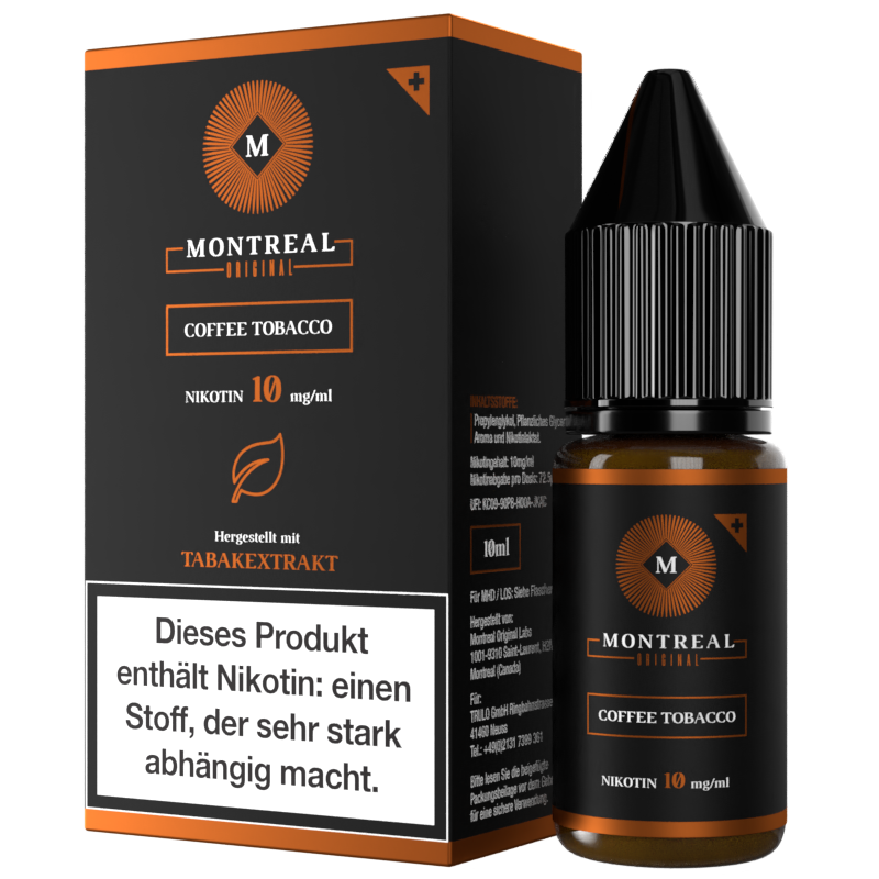 Montreal Flavour Original, Coffee tobacco 10mg - 10ml Nic Salts