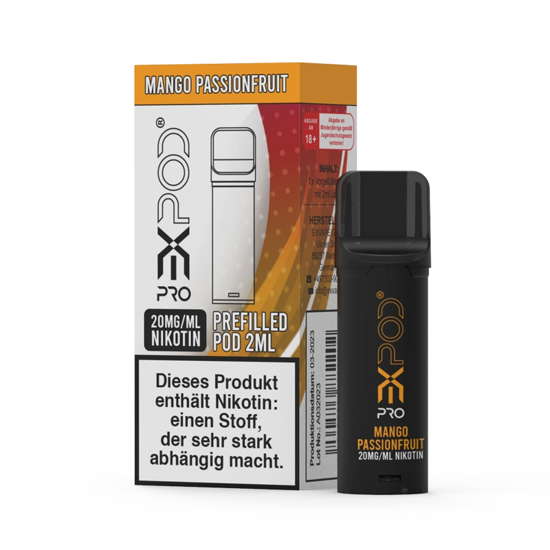 ExVape Prefilled Expod Pro Pod - Mango Passionfruit 20mg