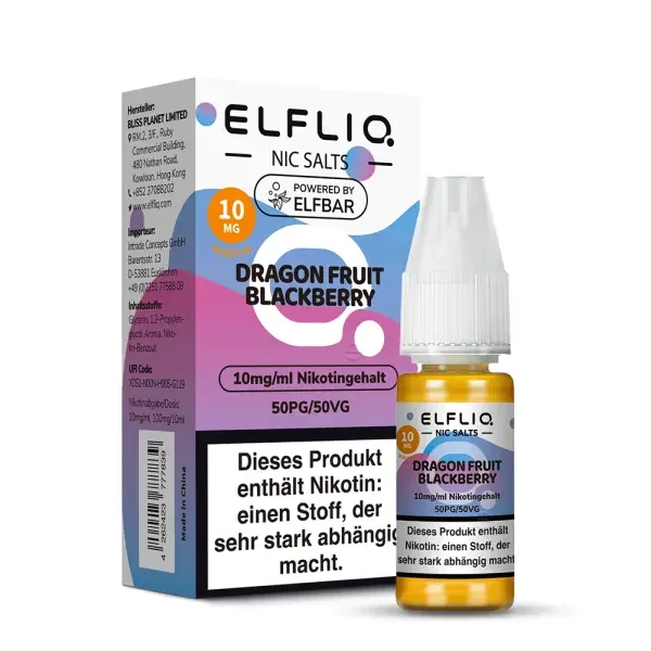 ELFLIQ, Dragon Fruit Blackberry Nikotinsalzliquid 10ml 10mg