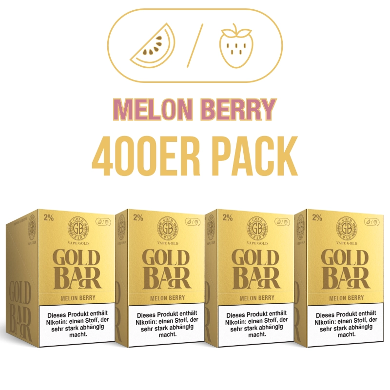 400er VPE - Gold Bar 2ml - Melon Berry 20mg