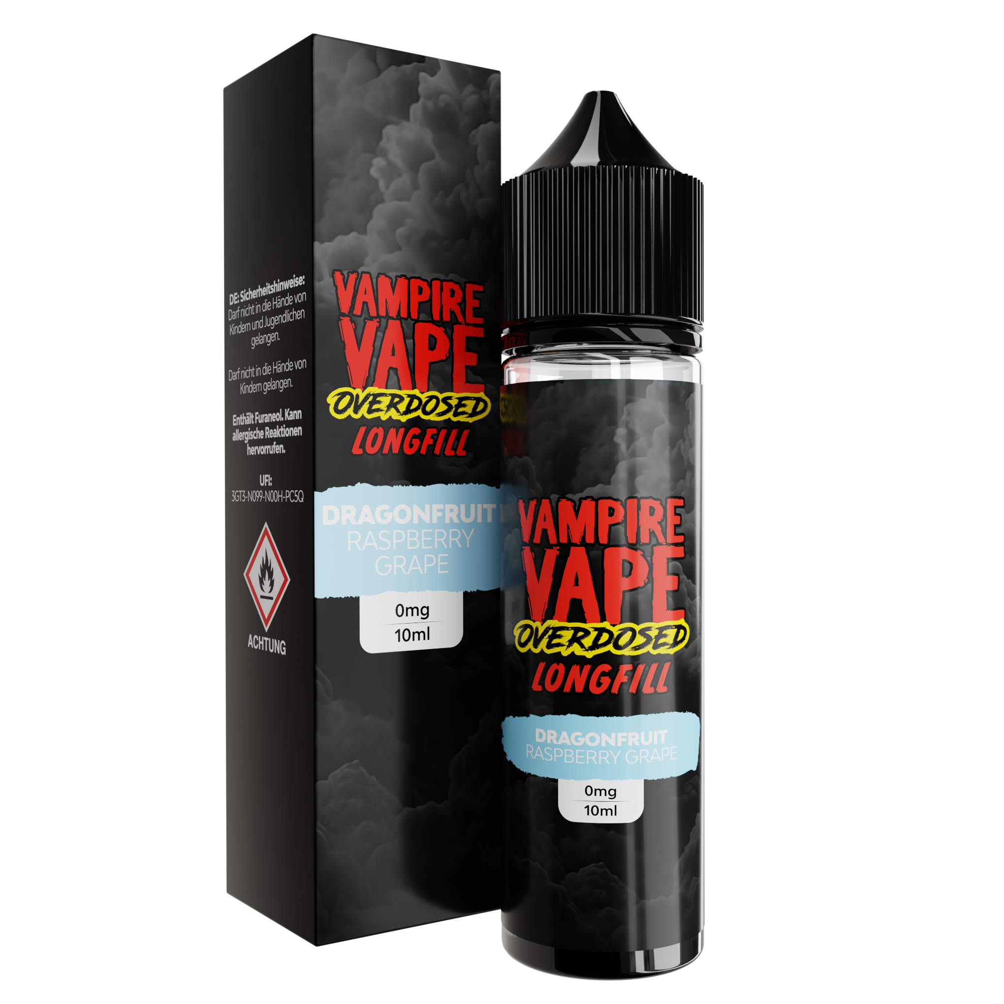 Vampire Vape, Overdosed Collection Dragonfruit Raspberry Grape, Longfill 10ml