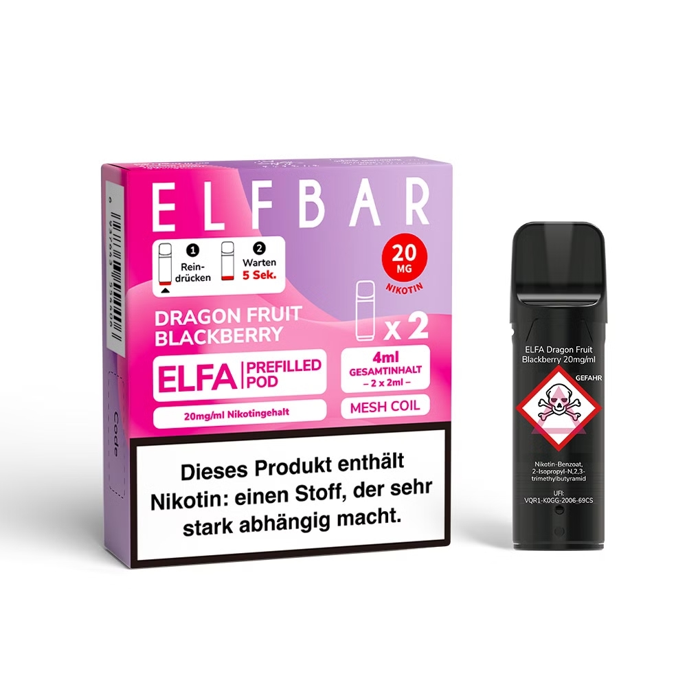 Elfbar, ELFA CP Prefilled Pod, Dragon Fruit Blackberry 20mg