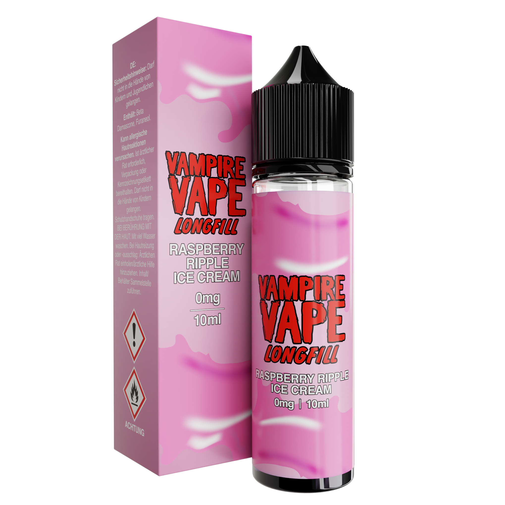 Vampire Vape, Desserts Collection, Raspberry Ripple Ice Cream, Longfill 10ml