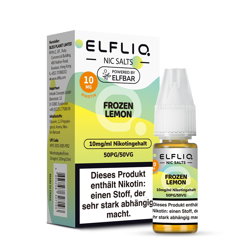 ELFLIQ, Frozen Lemon Nikotinsalzliquid 10ml 10mg