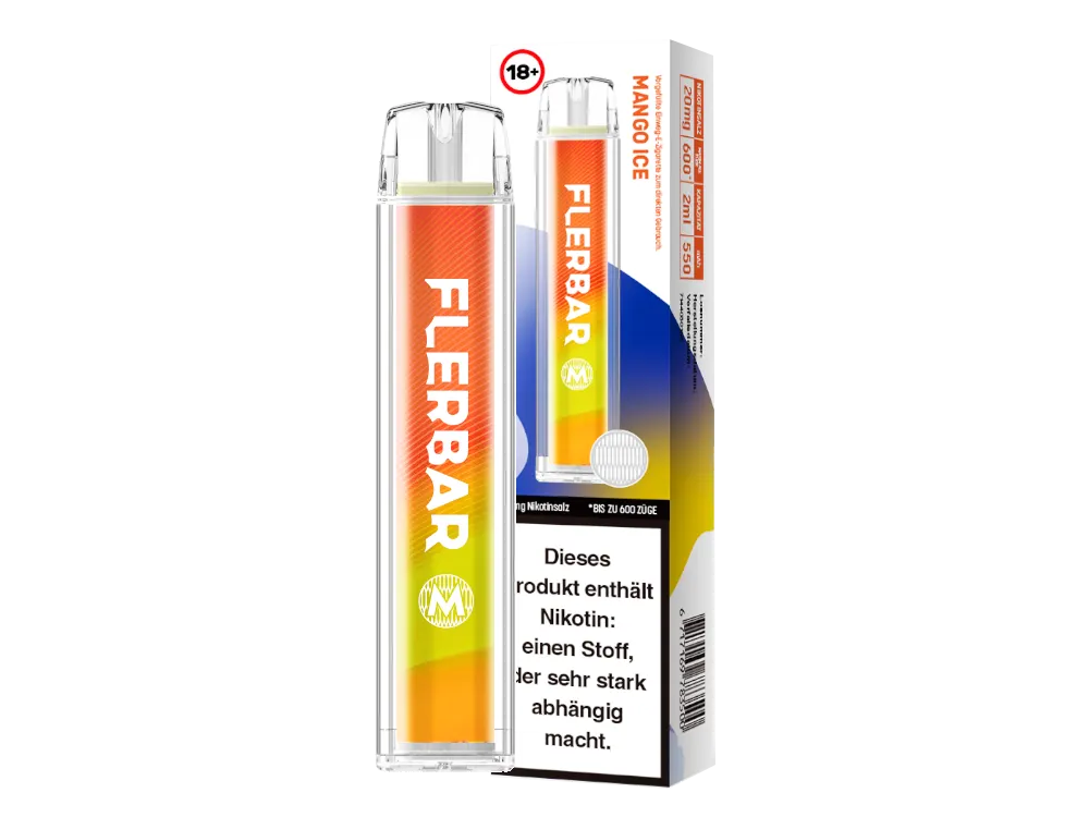 Flerbar M E-Shisha 600 - Mango Ice 20mg 2ml