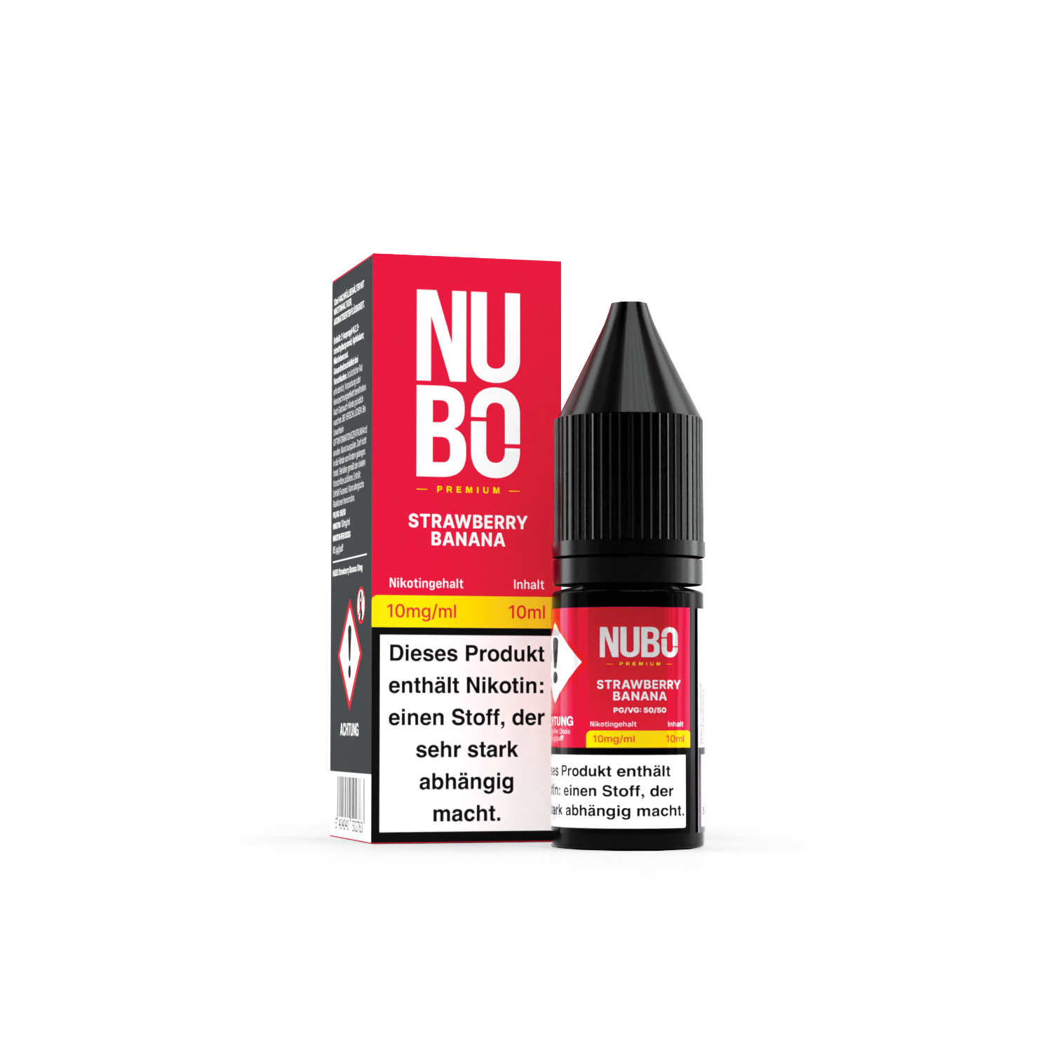 NUBO, Strawberry Banana NicSalt 10ml 10mg