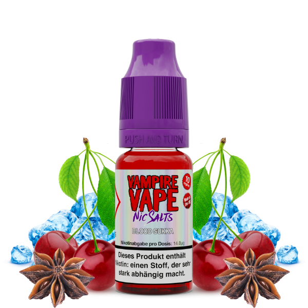 Vampire Vape 10ml Nic Salts - Blood Sukka 10mg