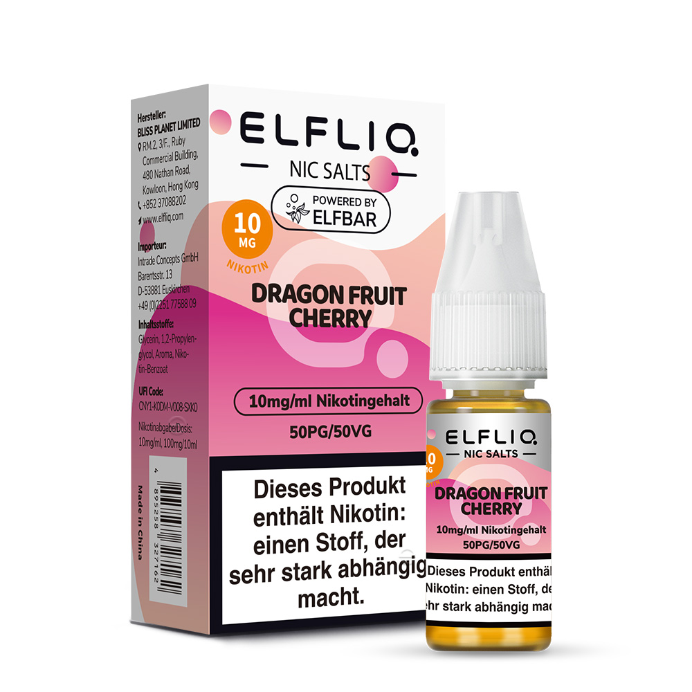 ELFLIQ, Dragon Fruit Cherry Nikotinsalzliquid 10ml 10mg