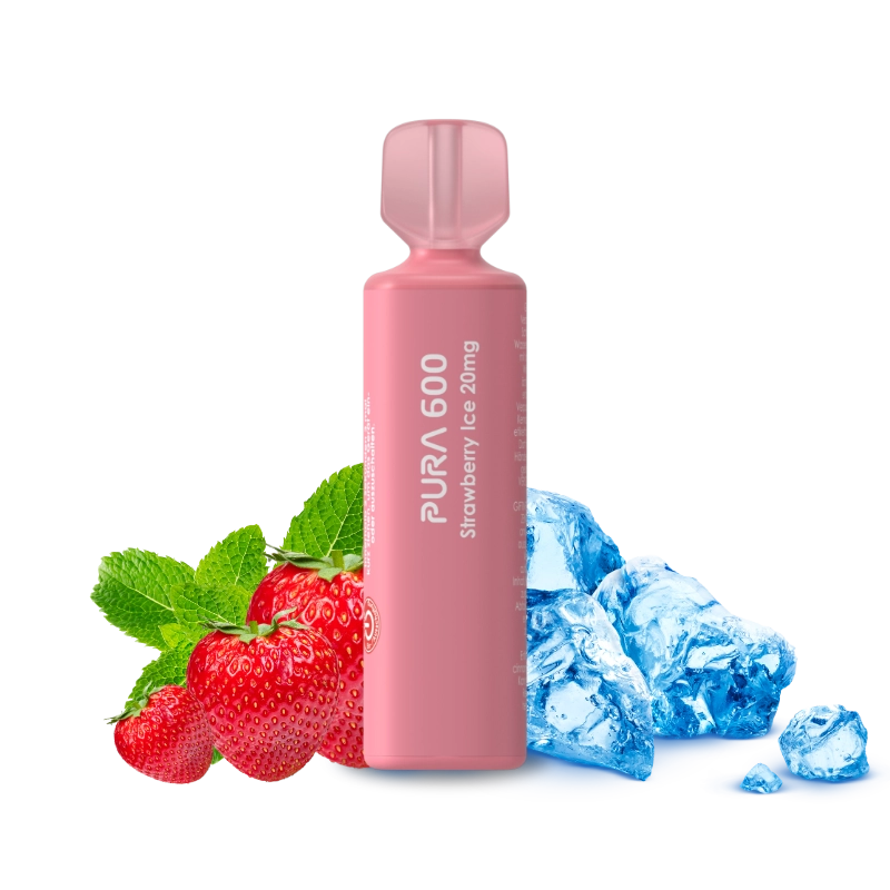 Pura 600 Einweg E-Zigarette - Strawberry Ice 20mg