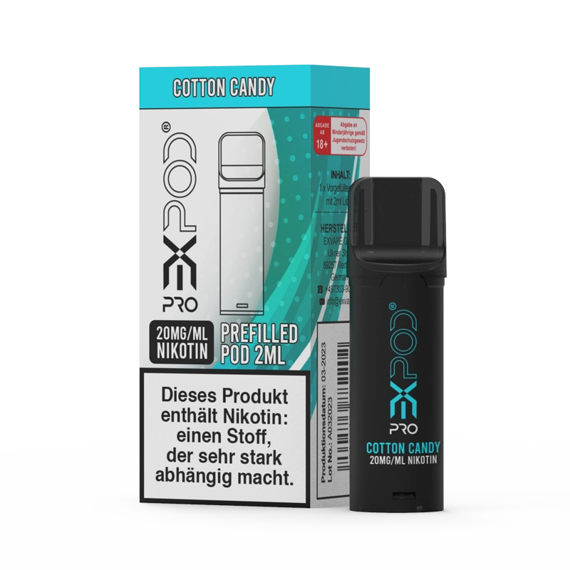 ExVape Prefilled Expod Pro Pod - Cotton Candy 20mg