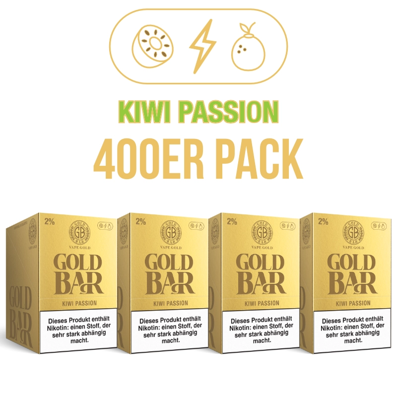 400er VPE - Gold Bar 2ml - Kiwi Passion 20mg