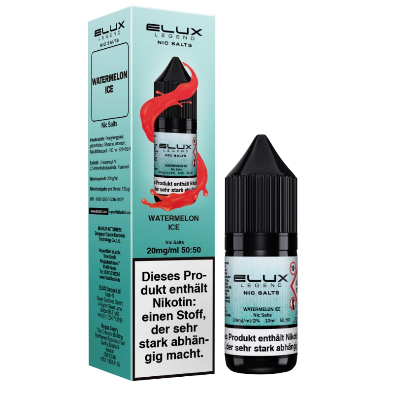 Elux Nic Salts 10ml - Watermelon Ice 10mg