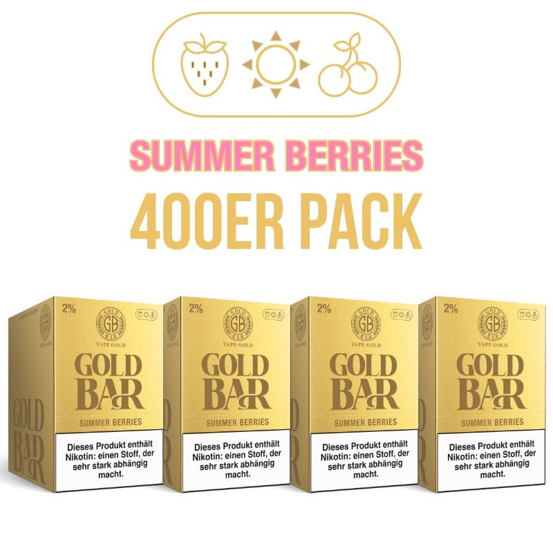400er VPE - Gold Bar 2ml - Summer Berries 20mg