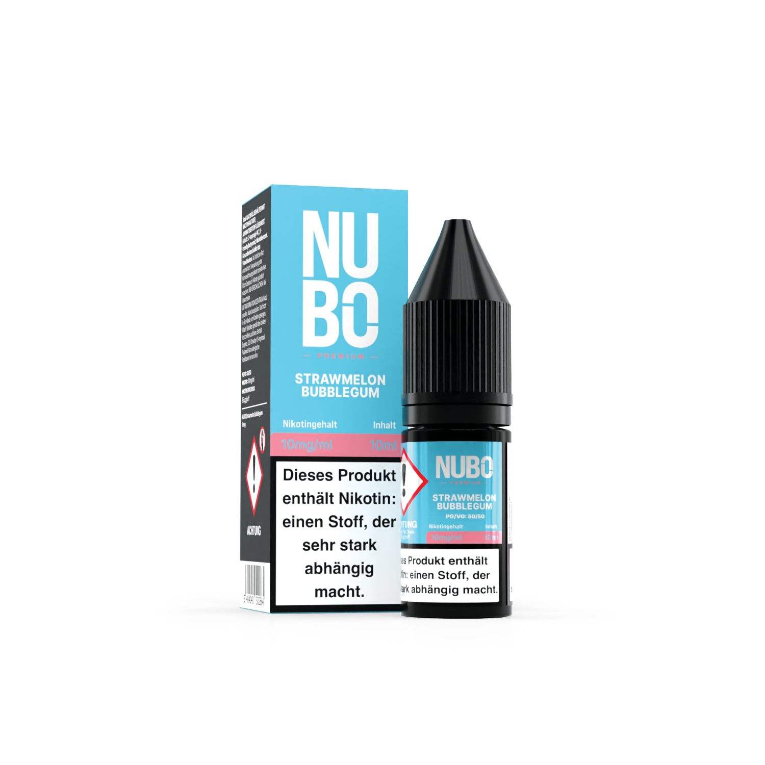 NUBO, Strawmelon Bubblegum NicSalt 10ml 10mg